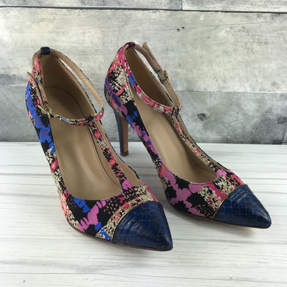 J. Crew Shoes - J Crew Collection Everly Printed T-Strap Pumps 6.5